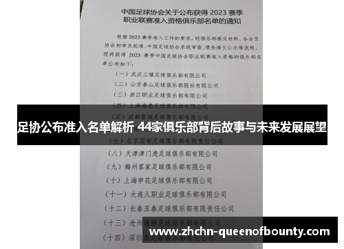 足协公布准入名单解析 44家俱乐部背后故事与未来发展展望 足协公布准入名单解析 44家俱乐部背后故事与未来发展展望