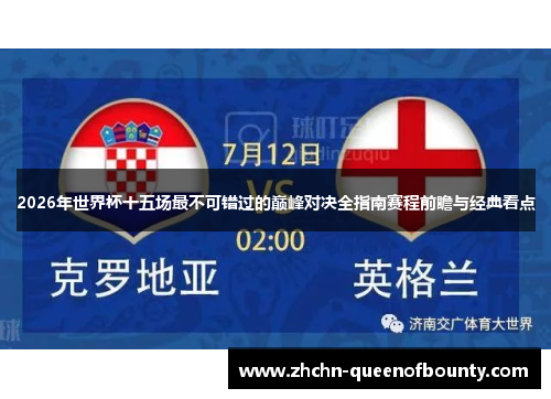 2026年世界杯十五场最不可错过的巅峰对决全指南赛程前瞻与经典看点 2026年世界杯十五场最不可错过的巅峰对决全指南赛程前瞻与经典看点